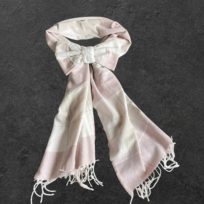 Liz Lisa Check Scarf with Detachable Bow – Himekaji / Sweet Lolita Style1