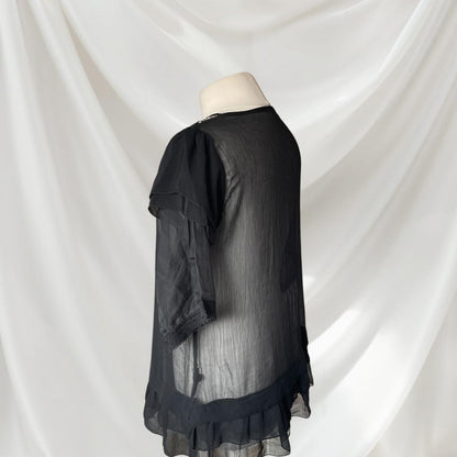 y2k sheer embroidered layered vintage top – Japan vintage6