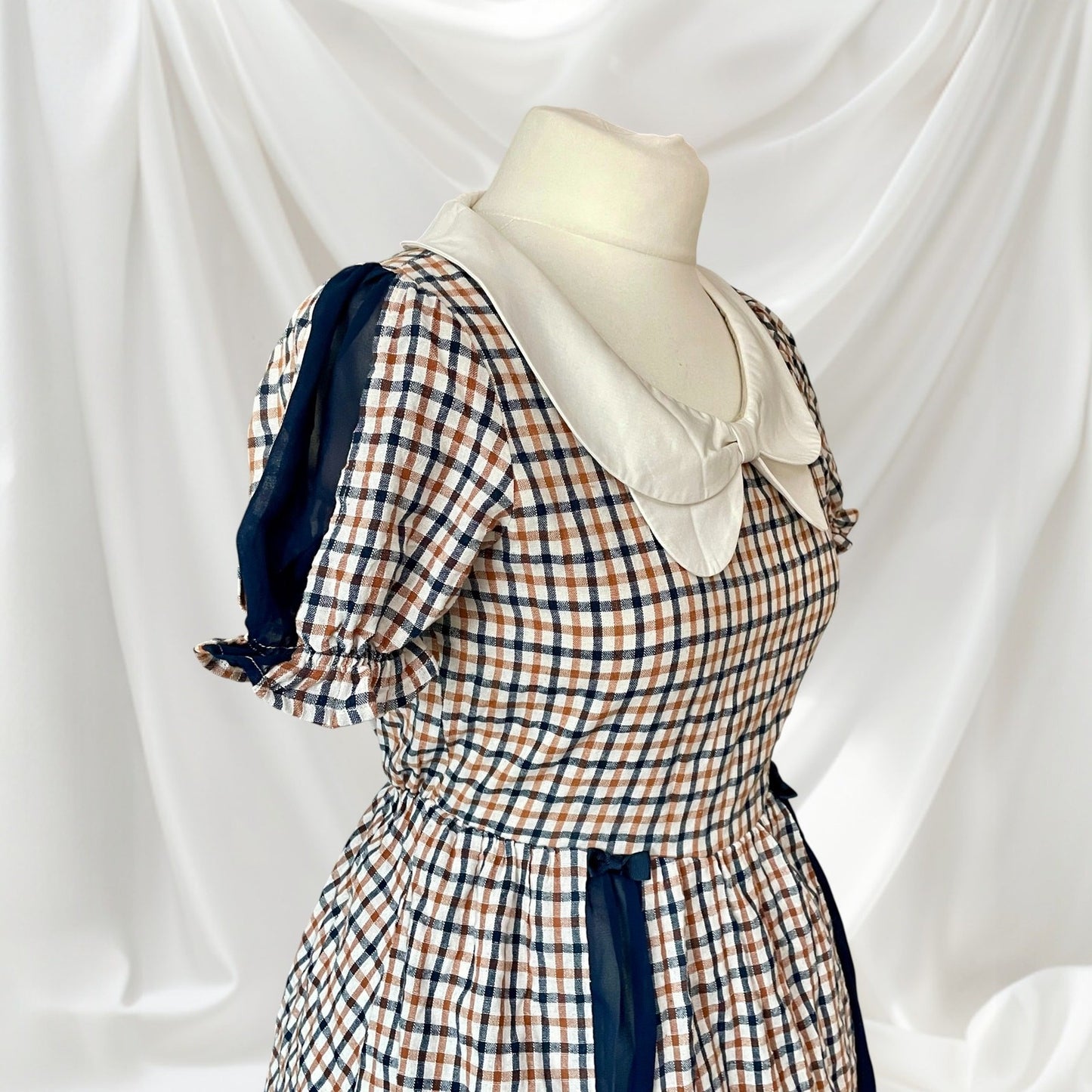 Axes Femme Academic Check Dress Peter Pan Collar Girly3