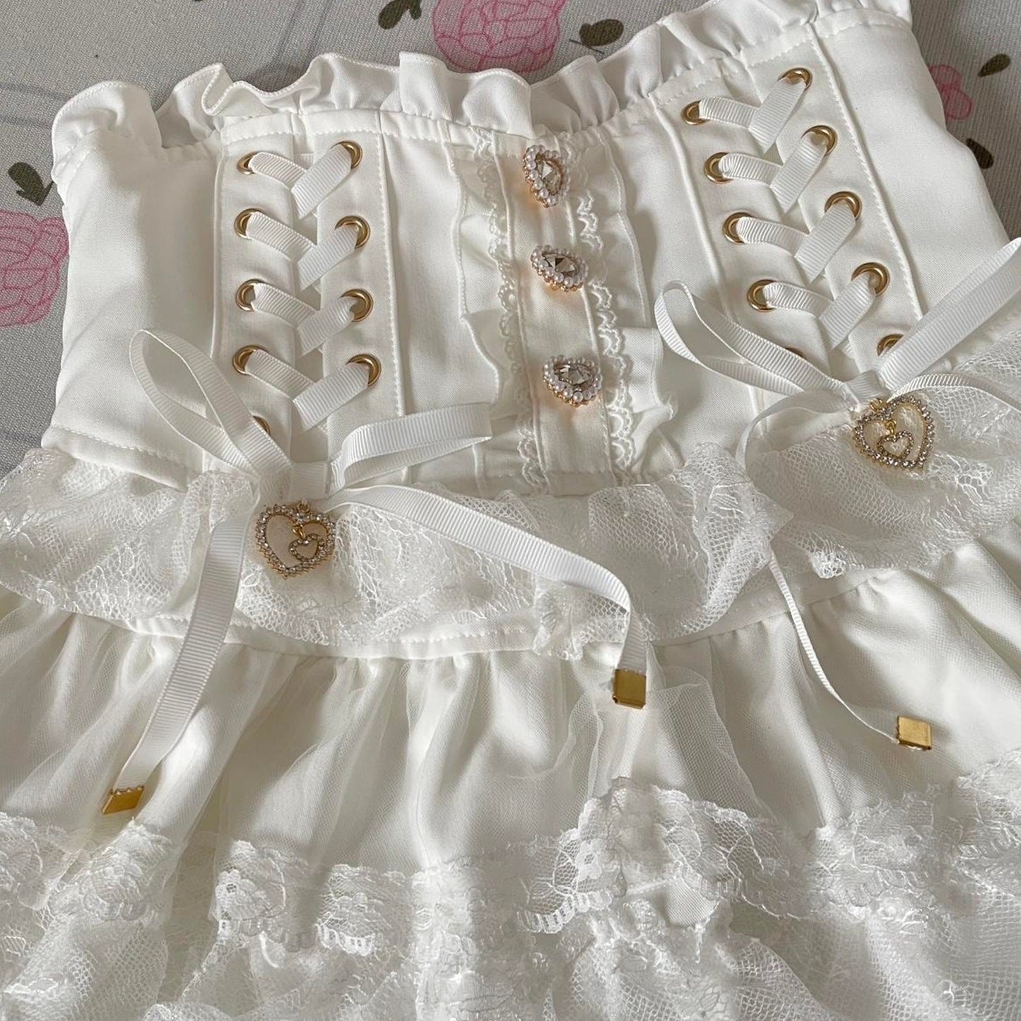Liz Lisa white laceup corset skirt – dreamy himekaji style 3