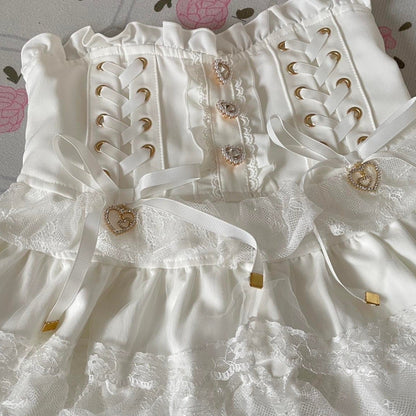 Liz Lisa white laceup corset skirt – dreamy himekaji style 3