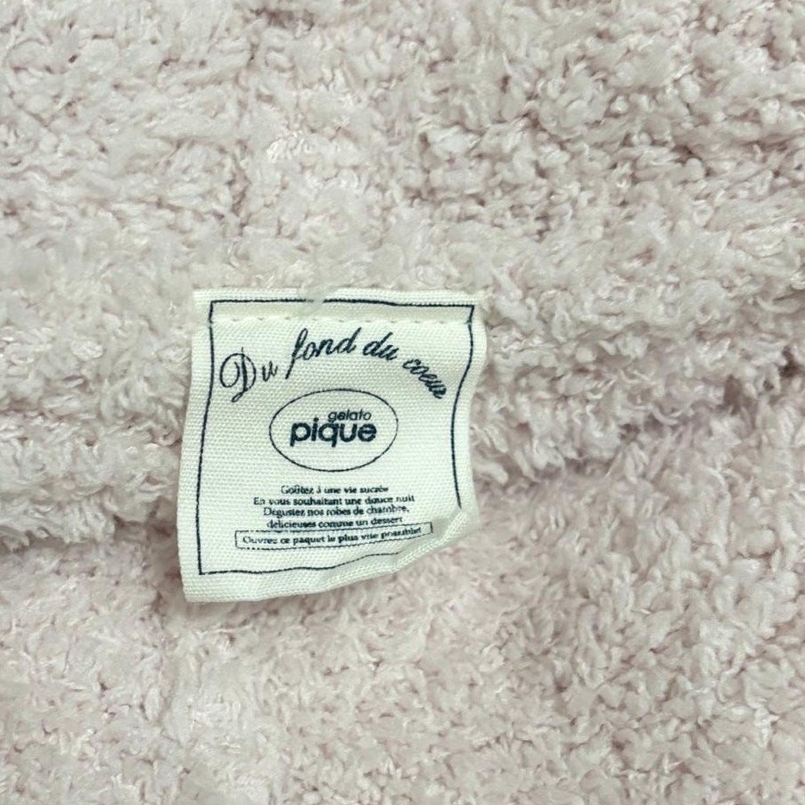 Gelato Pique fluffy bunny-ear cape, soft cozy loungewear, light pink1