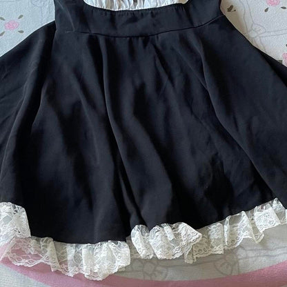Bodyline vintage black lace-trim dress with a huge hemline  Lolita style6