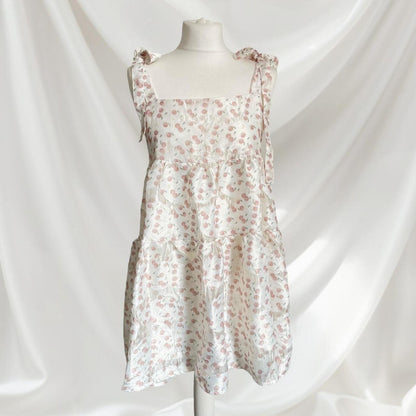 Cute dress with peach pattern dress0