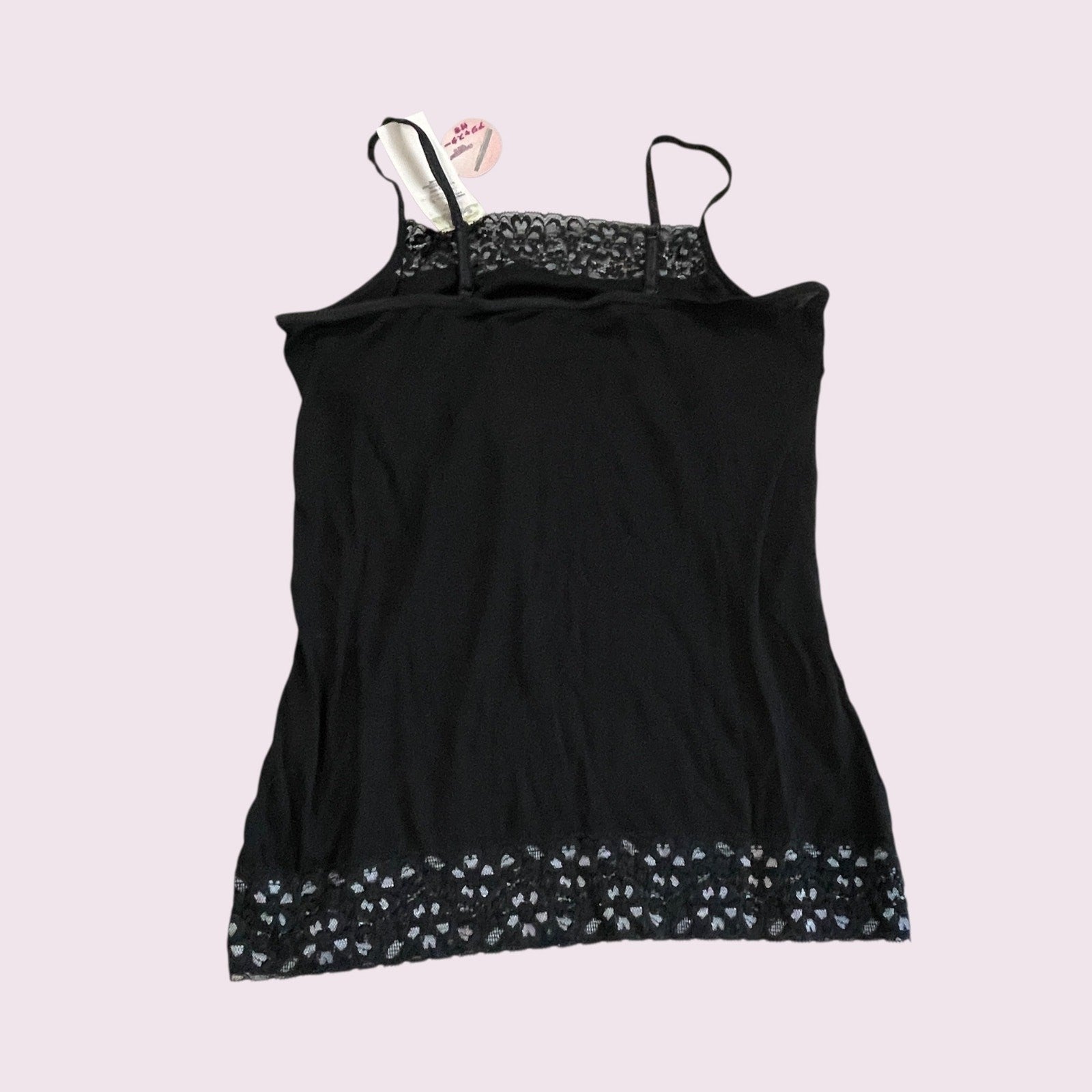 Black Lace Trim Camisole Slip Dress JP Innerwear Layering Tank1