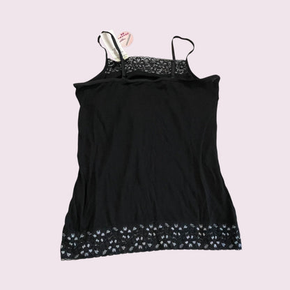 Black Lace Trim Camisole Slip Dress JP Innerwear Layering Tank1