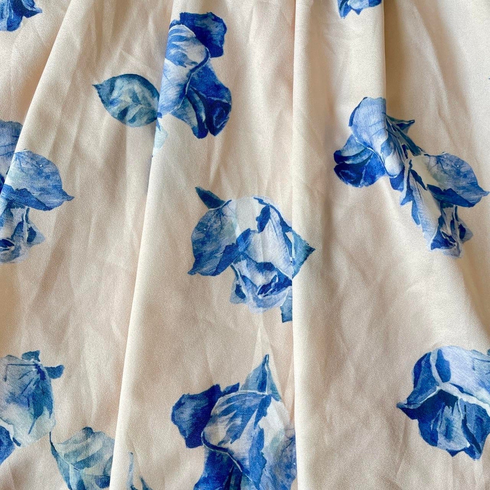 Ivory & Blue Lilidia Floral Midi Dress – Lightweight & Breezy4