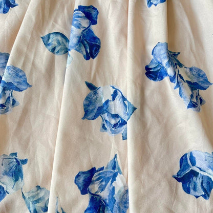 Ivory & Blue Lilidia Floral Midi Dress – Lightweight & Breezy4
