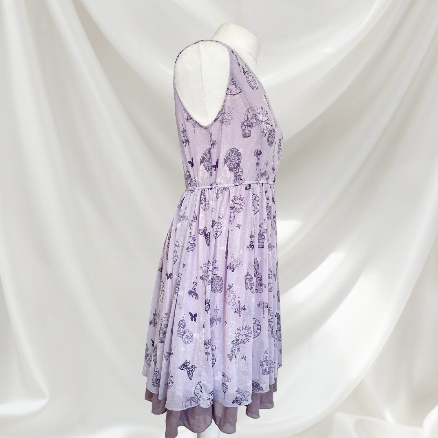 Axes Femme pink dress with beautiful print from Japan2