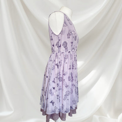 Axes Femme pink dress with beautiful print from Japan2