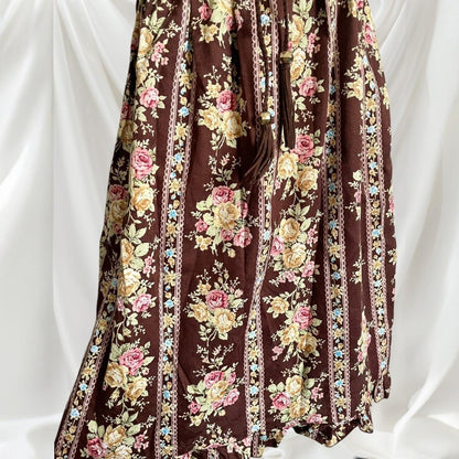 Liz Lisa vintage floral dress – brown & rose print4