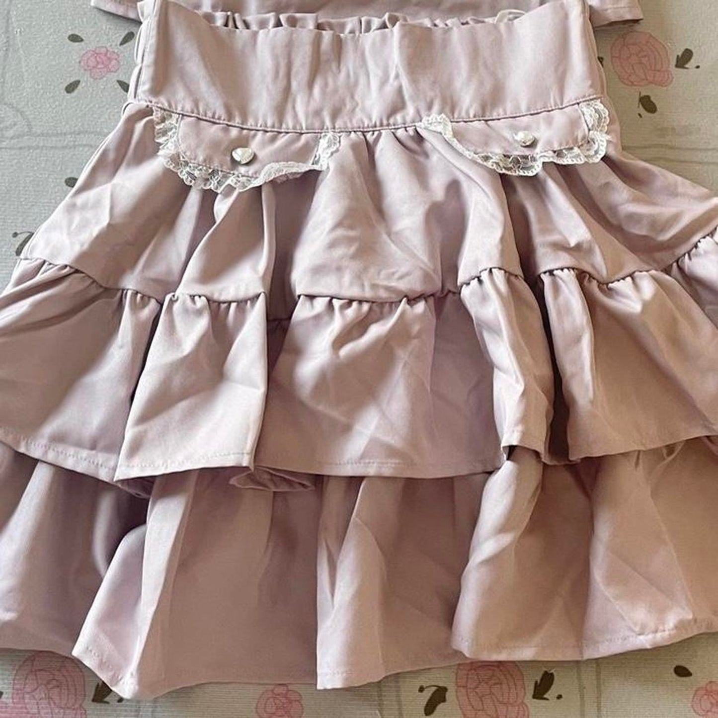 Japanese blouse & tiered skirt set – Jirai Kei style3
