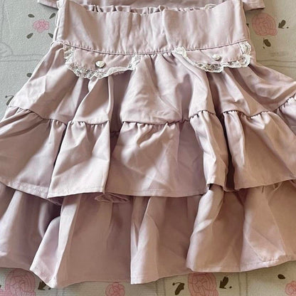 Japanese blouse & tiered skirt set – Jirai Kei style3