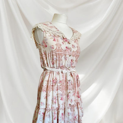 Liz Lisa floral button-down sleeveless dress with lace collar kawaii 3