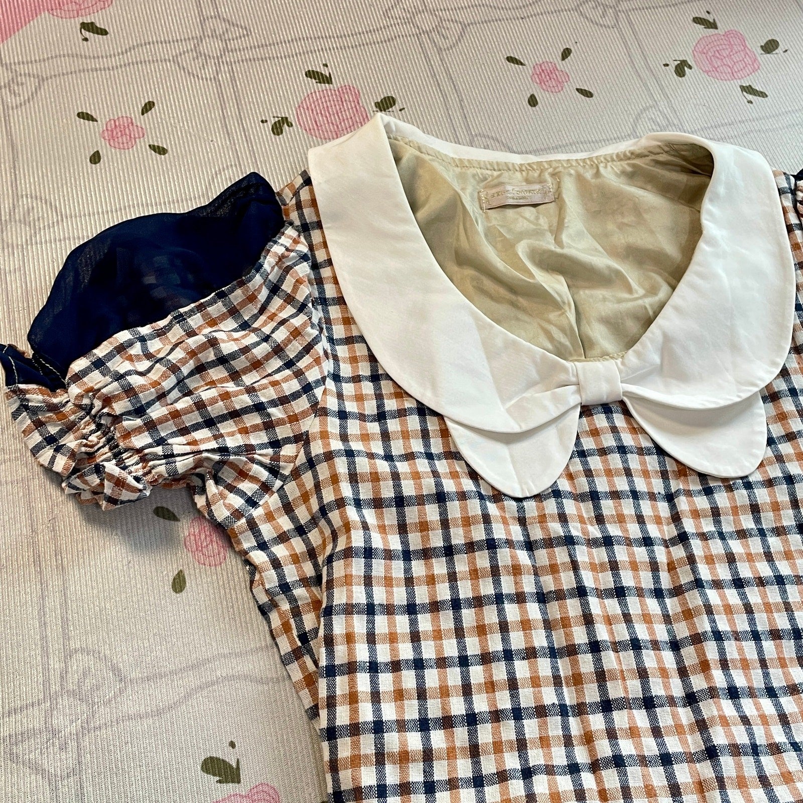 Axes Femme Academic Check Dress Peter Pan Collar Girly6