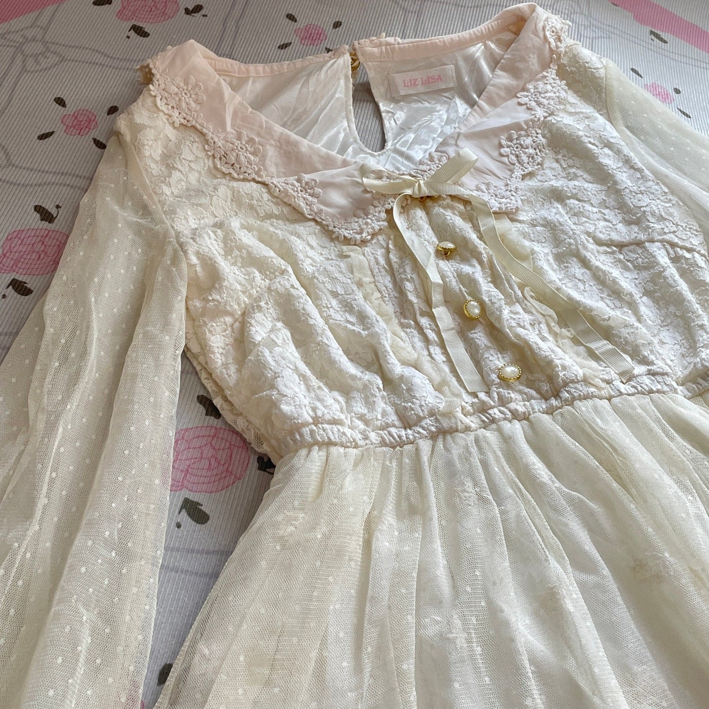 Liz Lisa lace babydoll mini dress cream coquette himekaji Japanese fashion2
