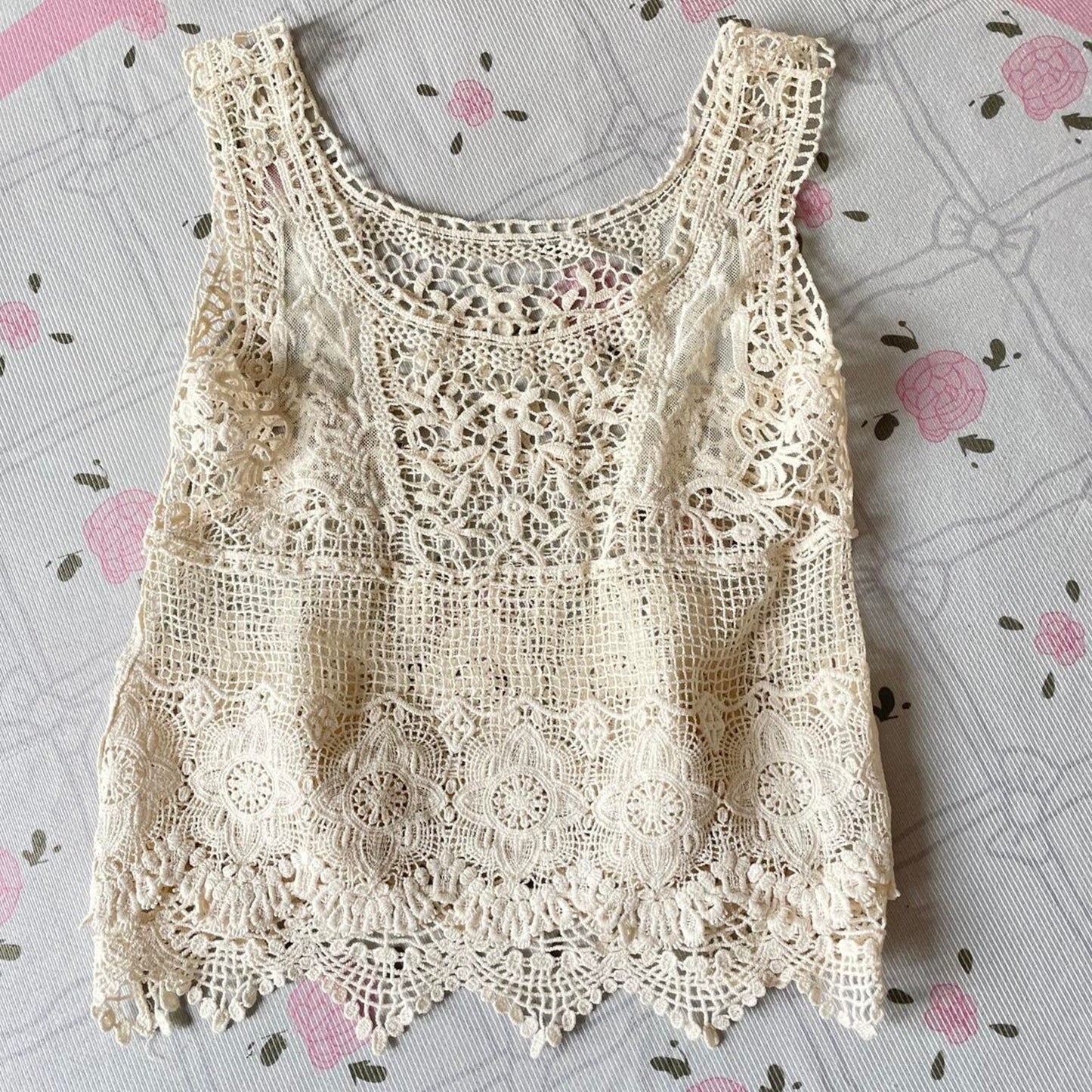 Cream Layered Two-Piece Dress Set, brand new1
