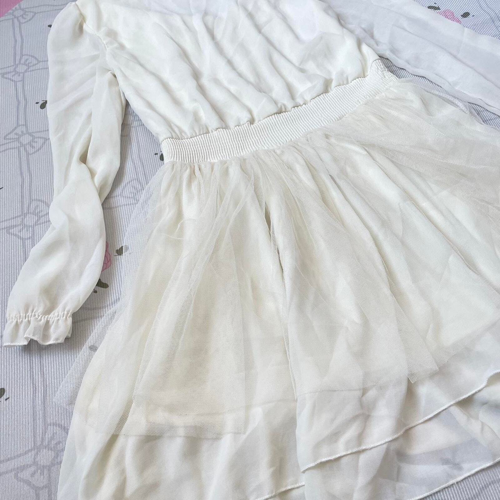 Japanese brand Snidel lace dress with embellished collar and layered skirt2
