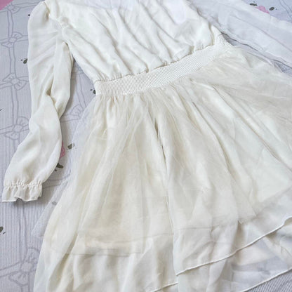 Japanese brand Snidel lace dress with embellished collar and layered skirt2
