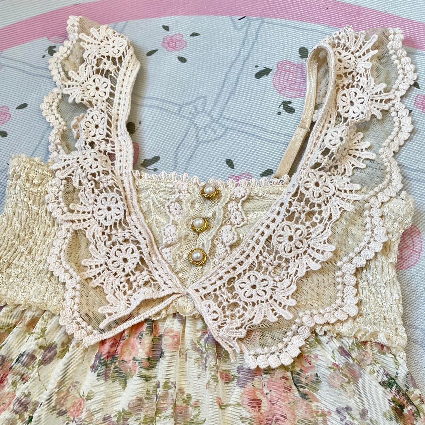 Axes femme floral lace babydoll dress2