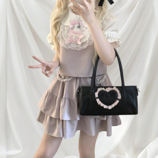 Japanese blouse & tiered skirt set – Jirai Kei style0