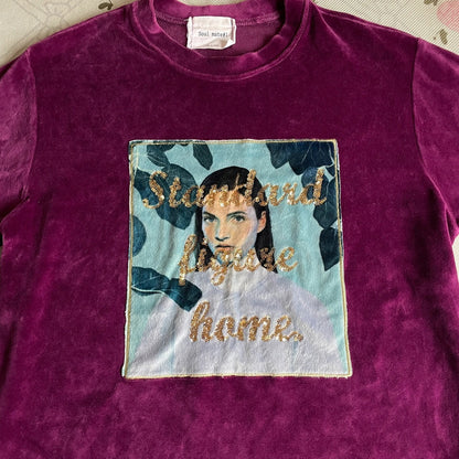 Korean Vintage Velvet Graphic Tee – Retro / Indie K-Fashion Style3