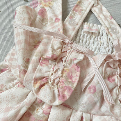 Liz Lisa floral suspender skirt with ruffle straps6