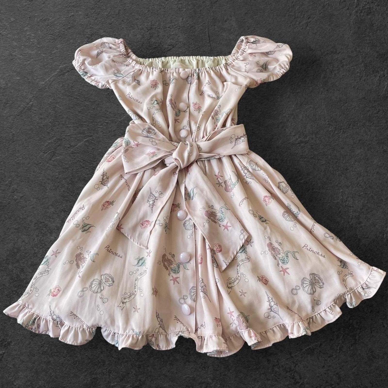 Liz Lisa pastel pink floral bowtie dress – Japan sweet whimsical style0