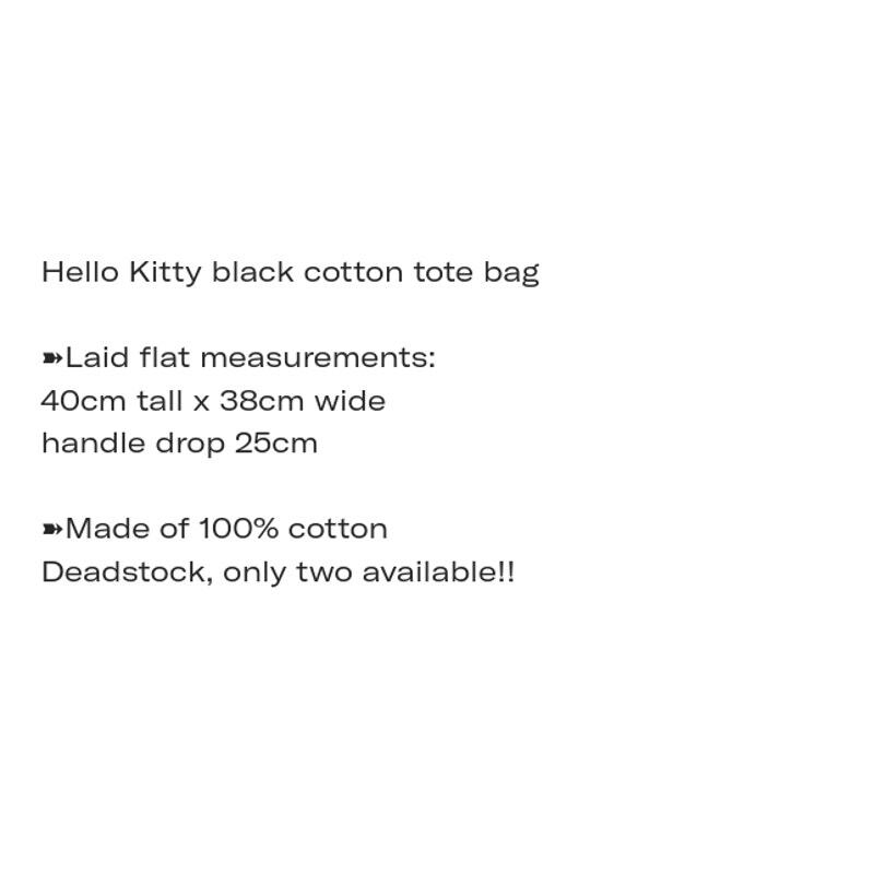 Hello Kitty black cotton tote bag 6