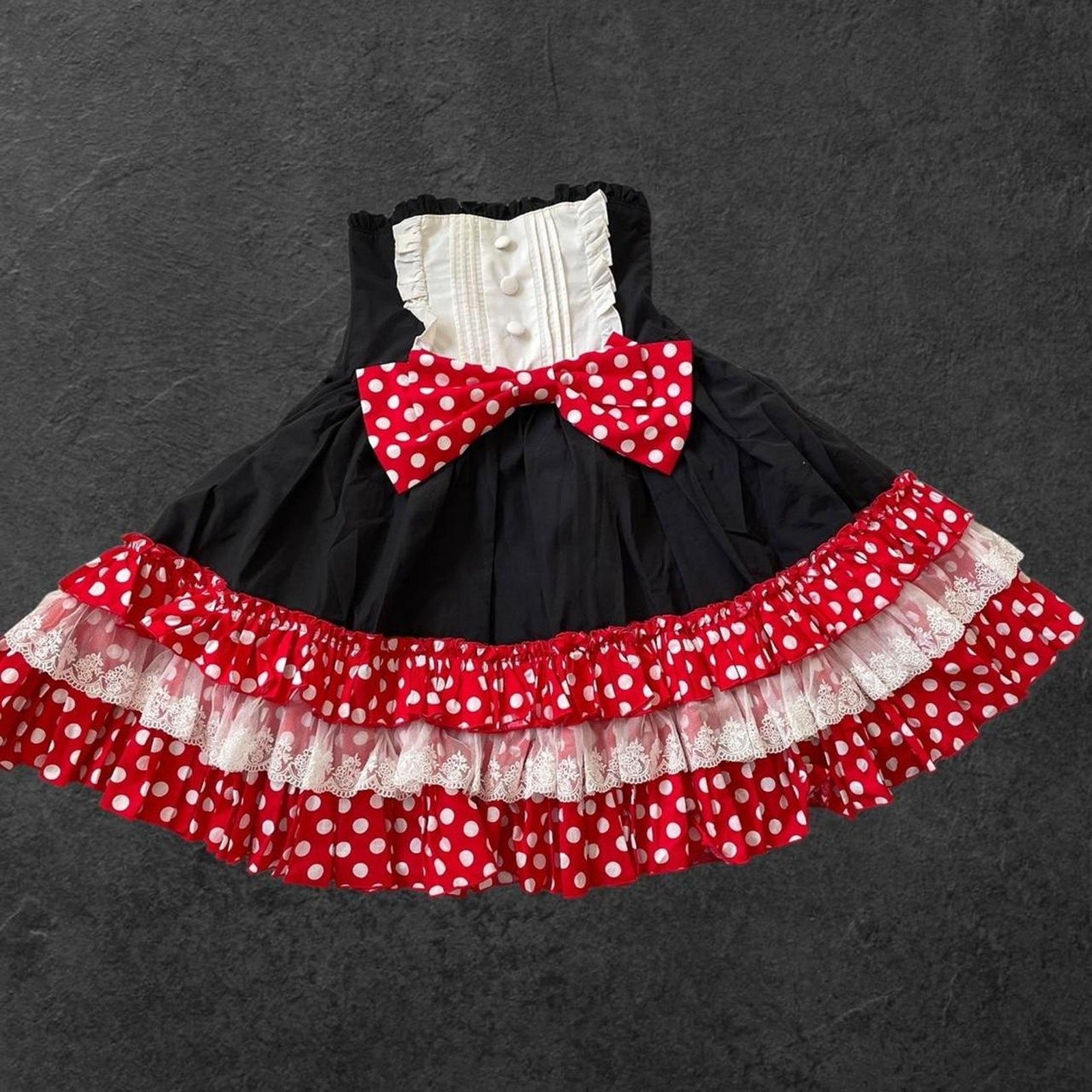 Atelier Pierrot × Disney Minnie Mouse corset skirt – detachable bow clip2