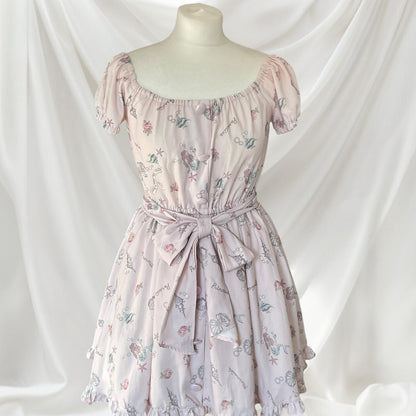 Liz Lisa pastel pink floral bowtie dress – Japan sweet whimsical style1