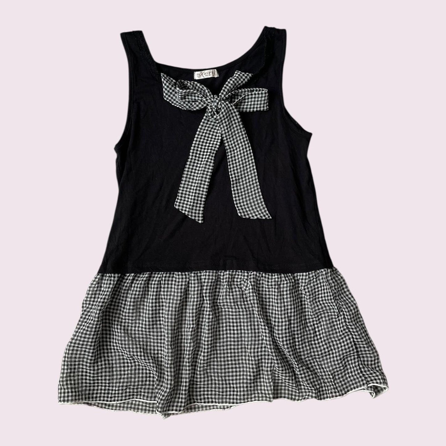Axes Femme versatile halter top with adjustable bow tie and flared hem1
