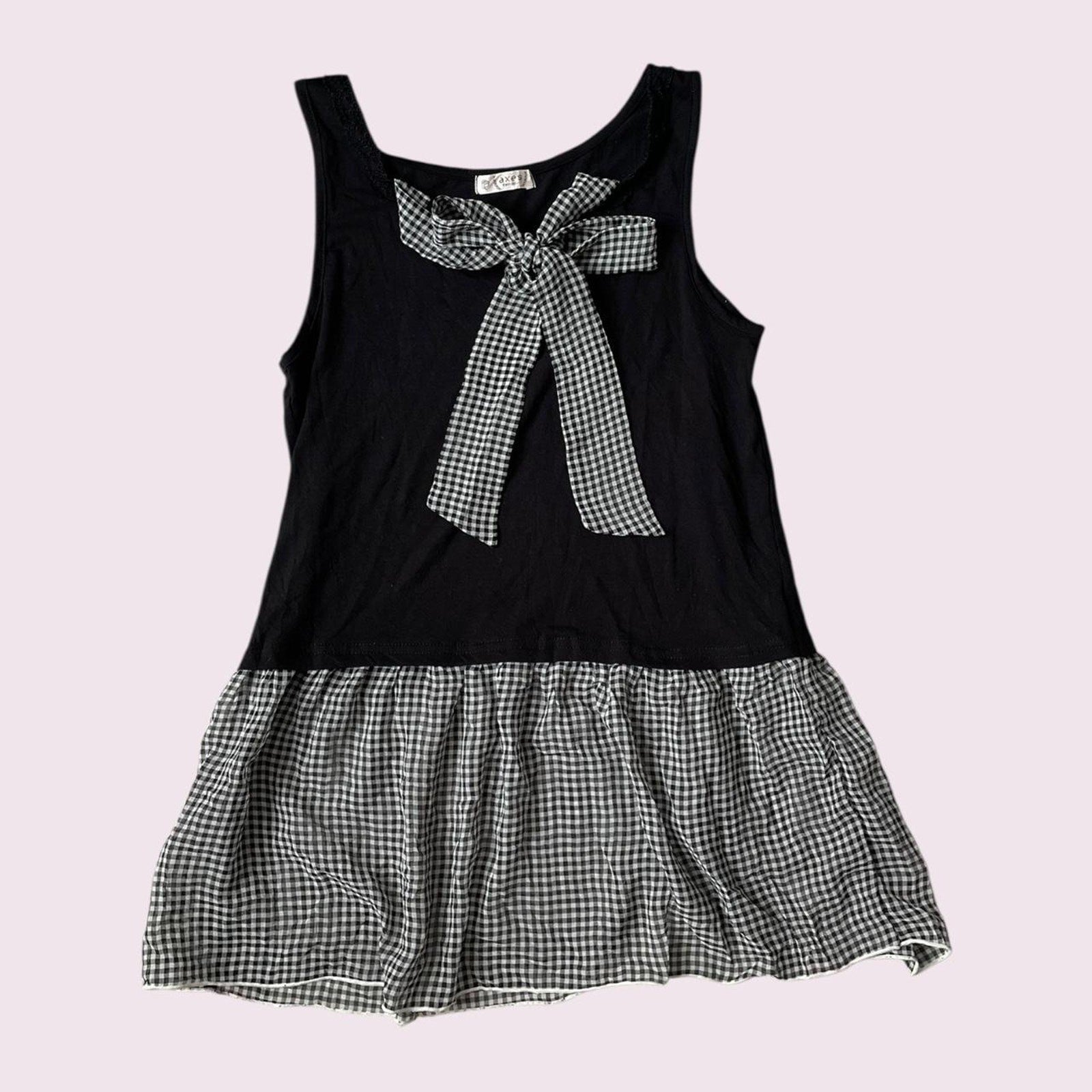 Axes Femme versatile halter top with adjustable bow tie and flared hem1