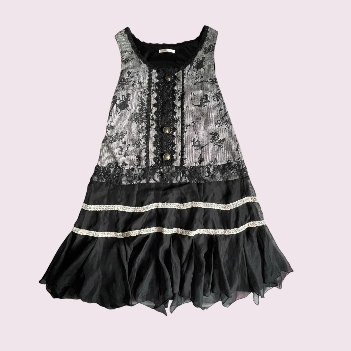 Axes Femme Black & Grey Lace Dress (blouse not included)1