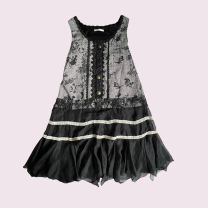 Axes Femme Black & Grey Lace Dress (blouse not included)1