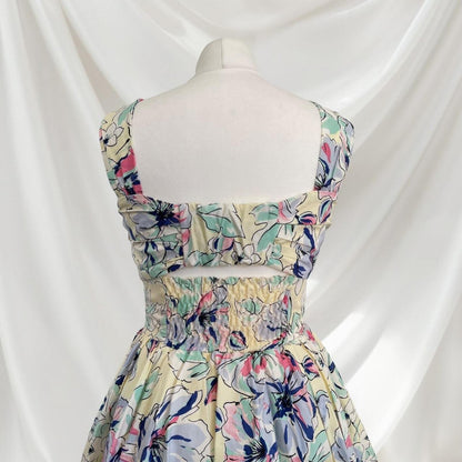 Japanese brand Snidel floral print dress with flare skirt high-quality structure3