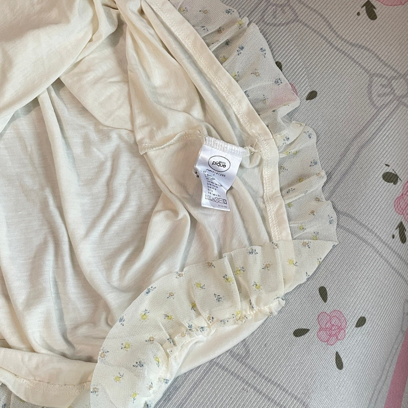 Gelato Pique Ruffle Shirred Ruffle Camisole Dress Roomwear Loungewear4