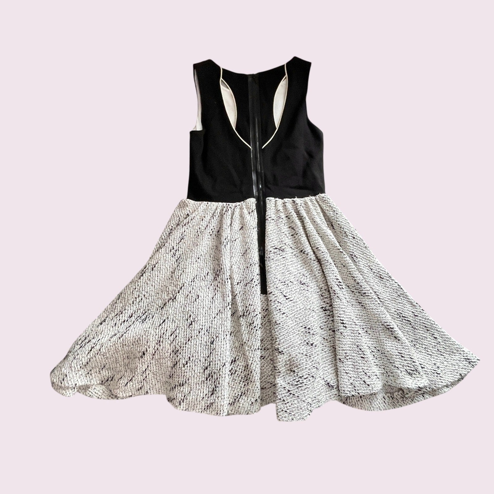 Snidel monochrome fit & flare dress with textured fabric1