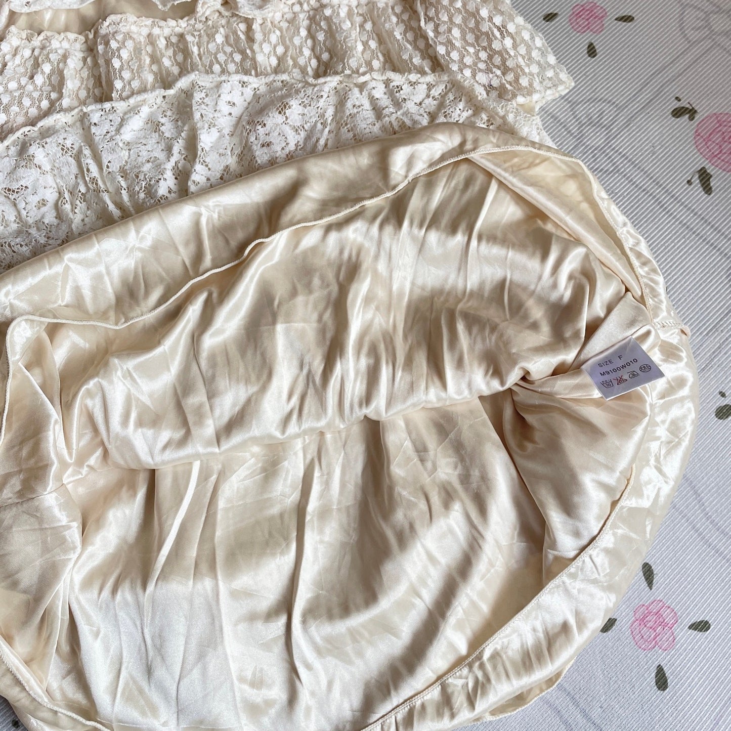 Vintage Layered Lace Cami Mini Dress – Made in Korea5