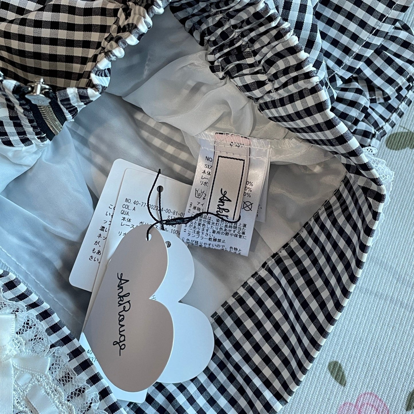 Ank Rouge Black & White Gingham Ruffle Skort Kawaii J-fashion4