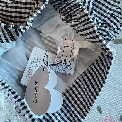 Ank Rouge Black & White Gingham Ruffle Skort Kawaii J-fashion4