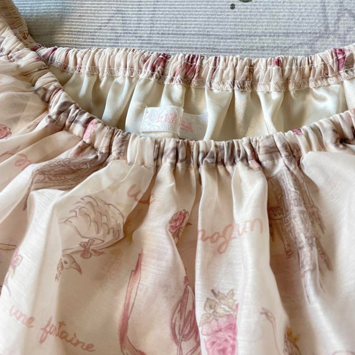 Liz Lisa pastel pink floral bowtie dress, Japan sweet whimsical style4