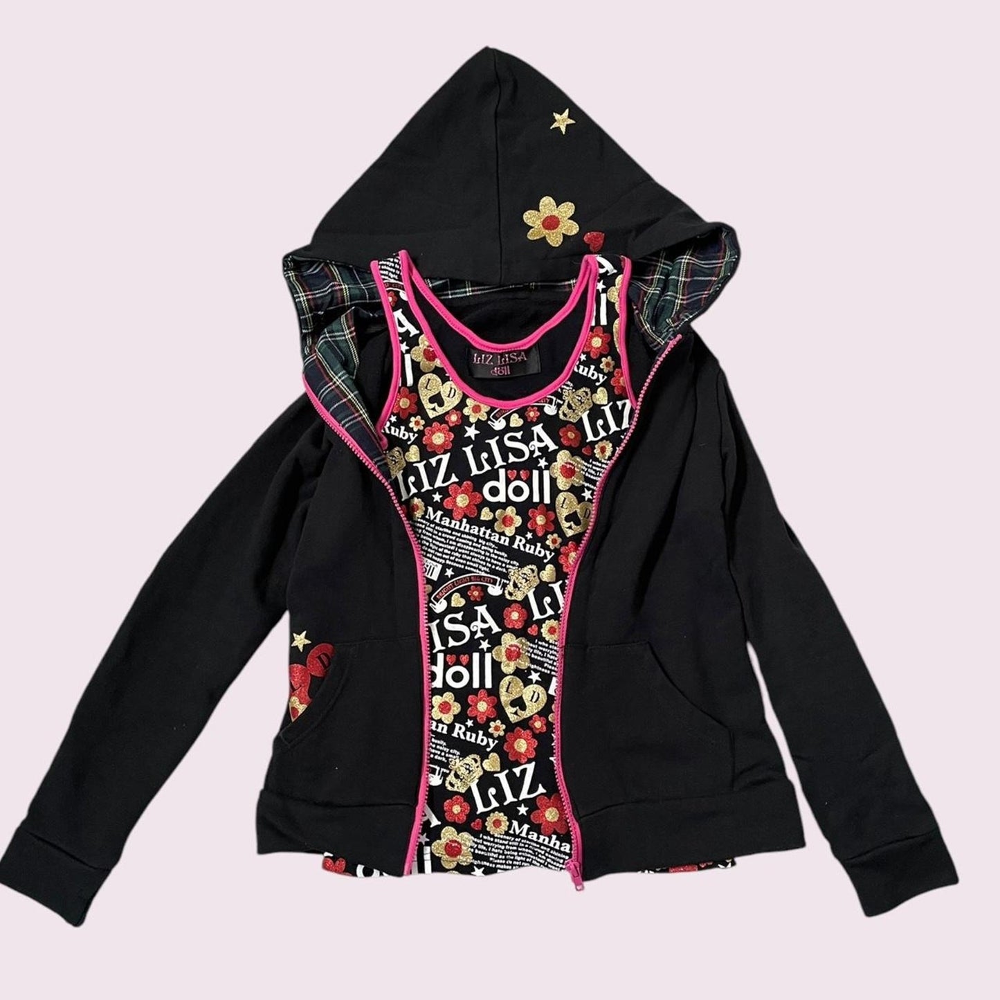 Liz Lisa Doll hoodie & tank top set | retro y2k streetwear0