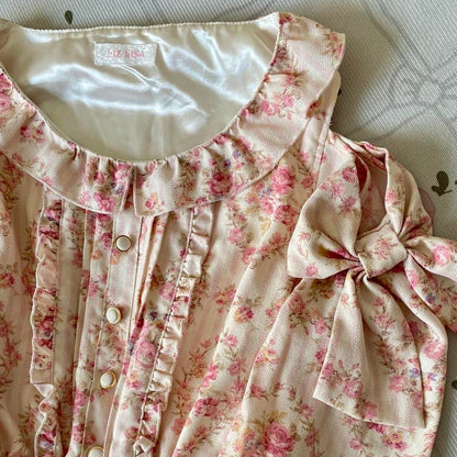 Liz Lisa rare cold shoulder floral dress with bow details3