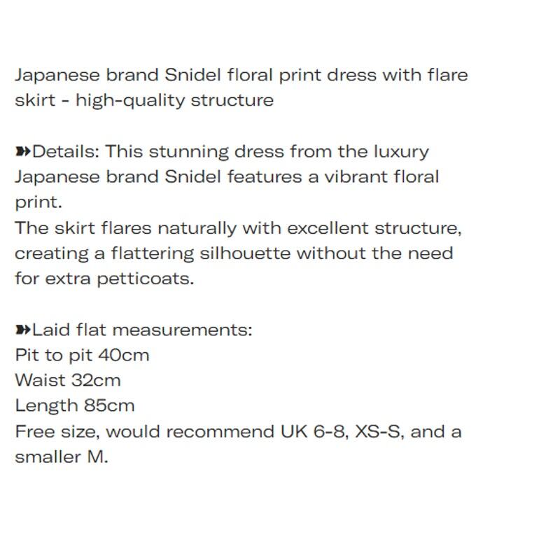 Japanese brand Snidel floral print dress with flare skirt high-quality structure7
