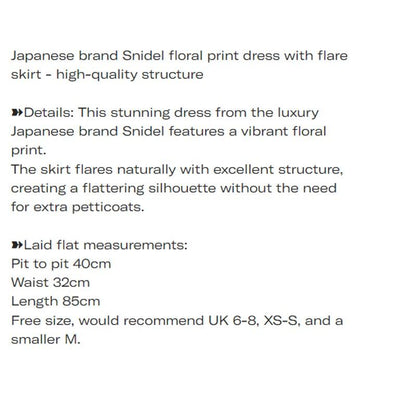 Japanese brand Snidel floral print dress with flare skirt high-quality structure7