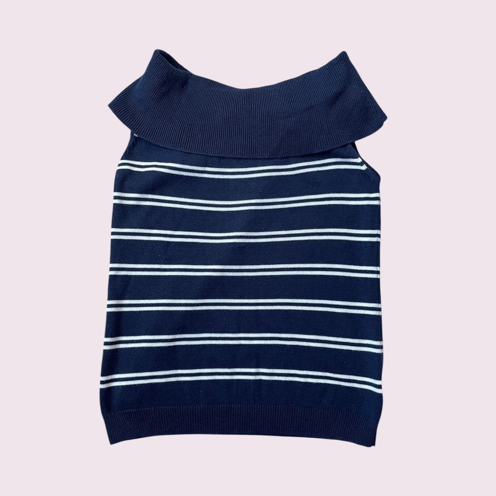 Japanese vintage navy striped knit top - japan retro kawaii style1