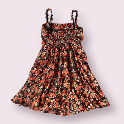Japanese vintage Olive des Olive floral dress with shirred back1