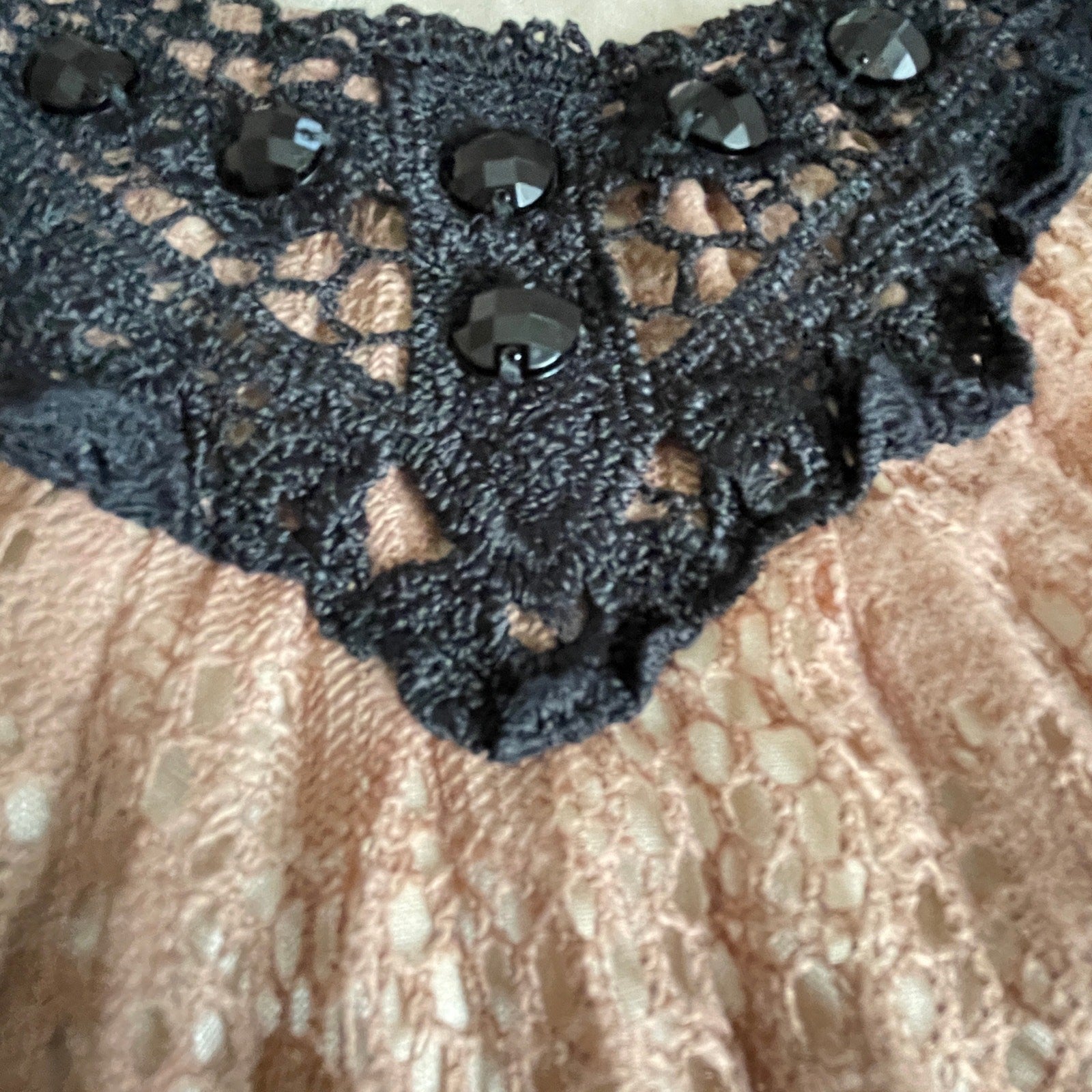 Axes Femme Layered Lace Dress – Vintage Rose & Black Contrast3