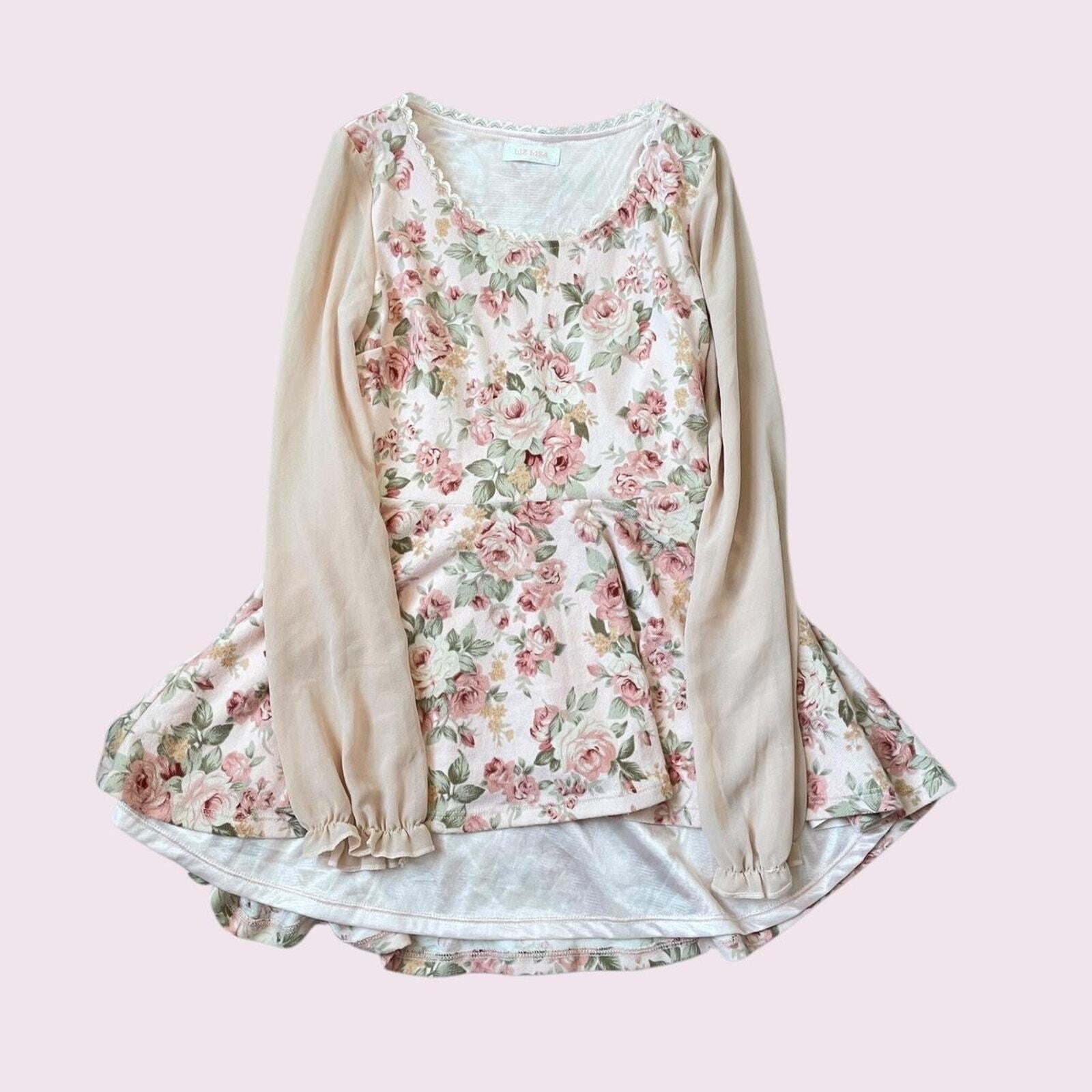 Liz Lisa floral high-low tunic babydoll top 0